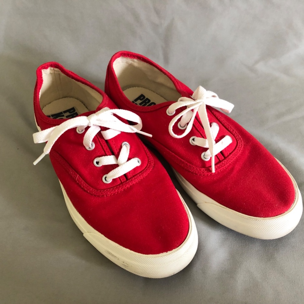 Red Pro Keds with White Laces